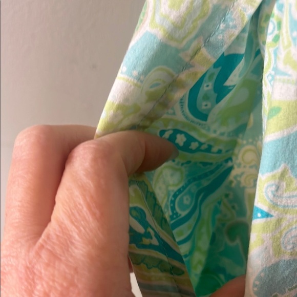 Blue and Green Paisley Dress - Picture 6 of 7